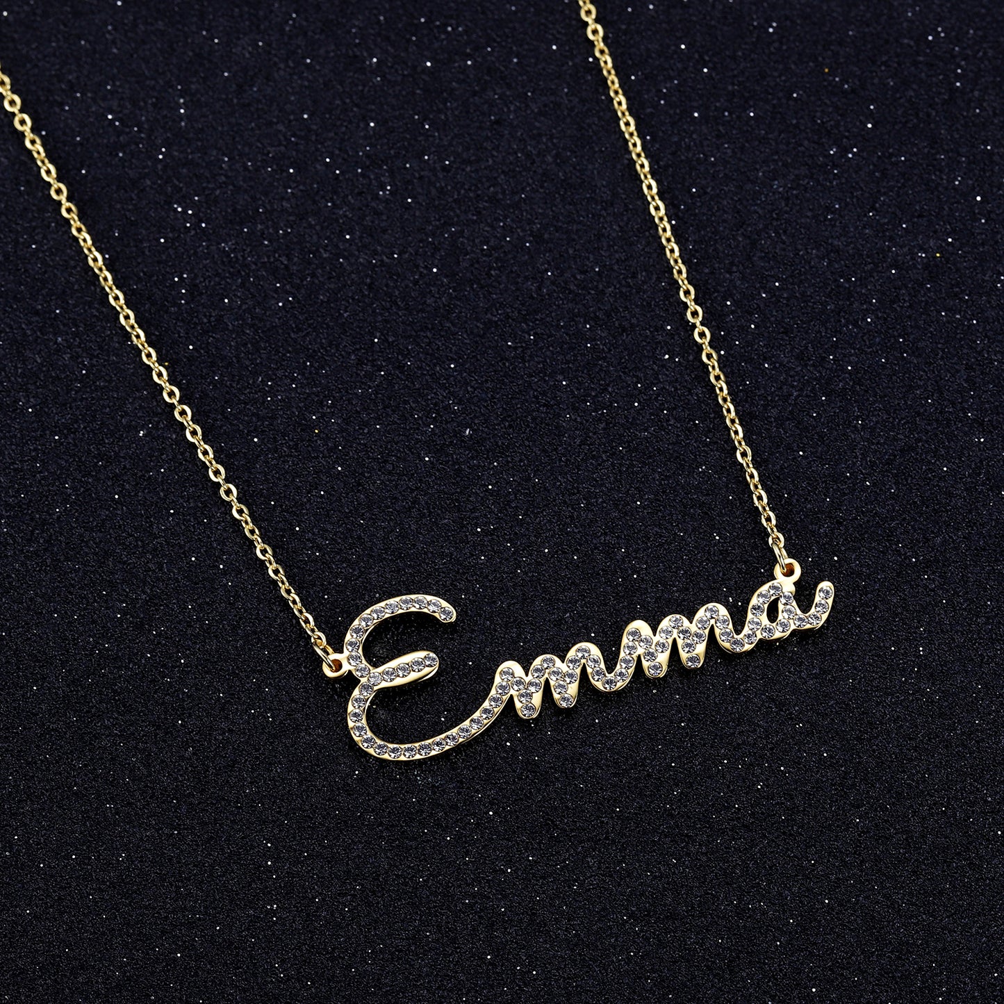 Personalized Name Necklace CZ Crystal