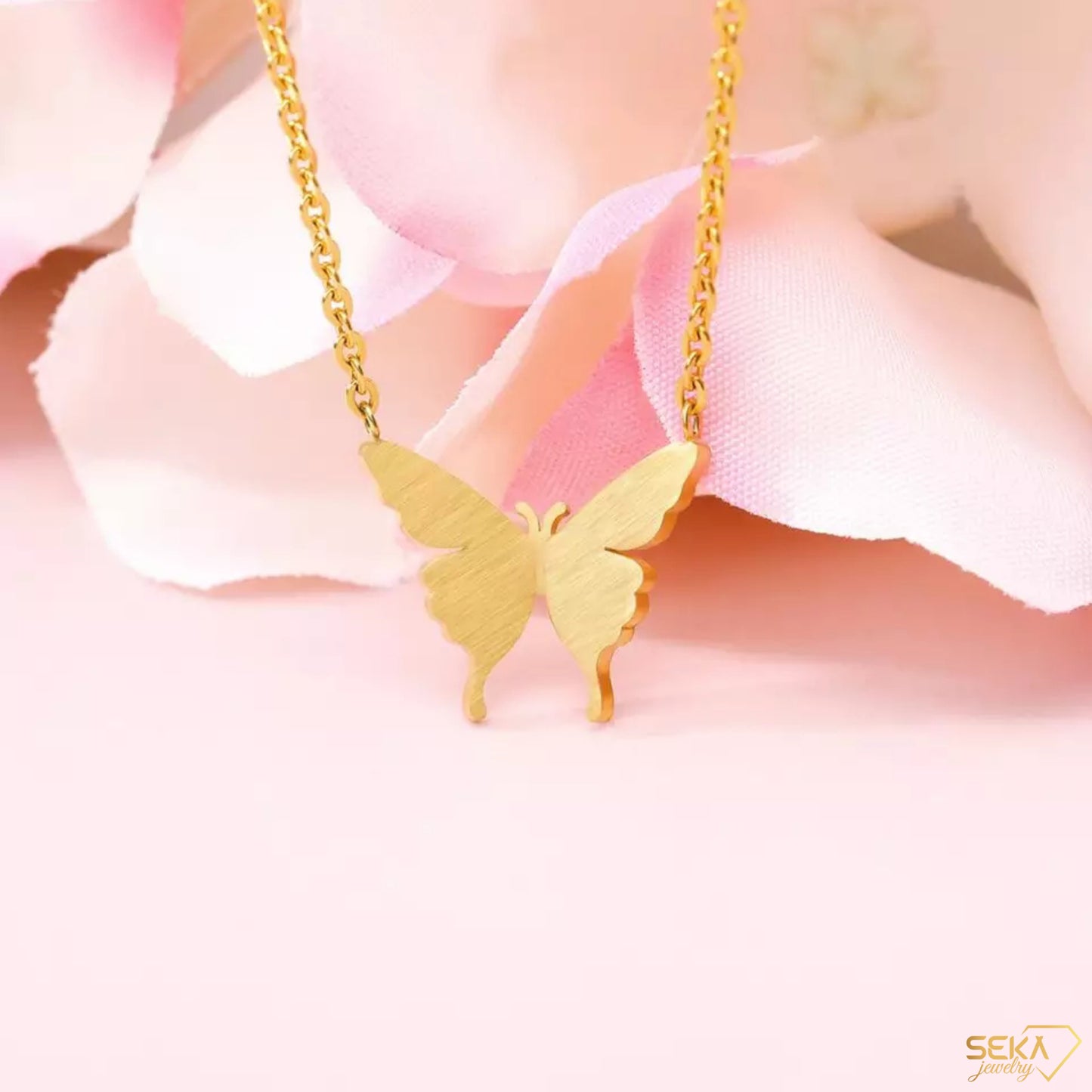 Elegant Silver Butterfly Necklace for Women