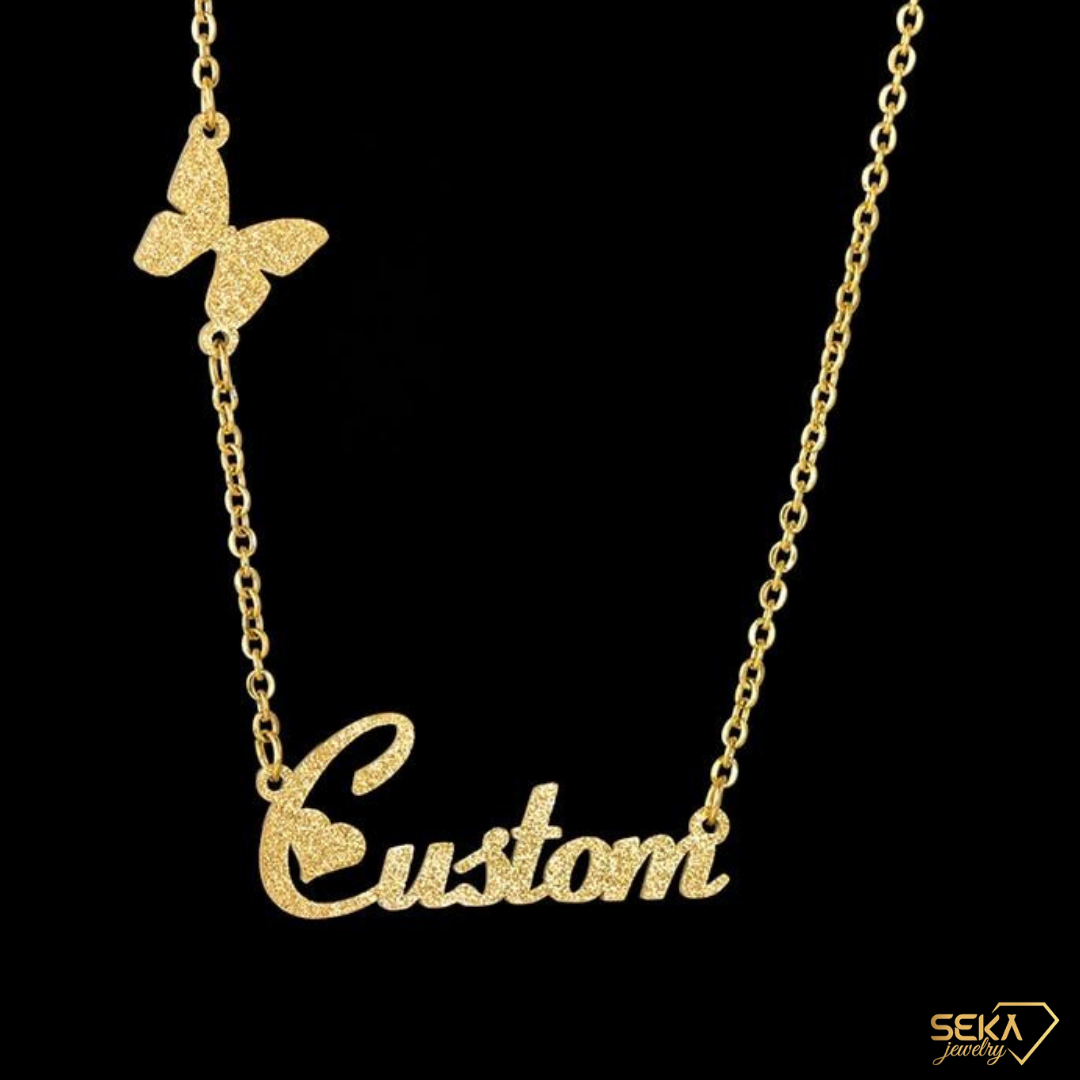 Customized Stainless Steel Frosted Name