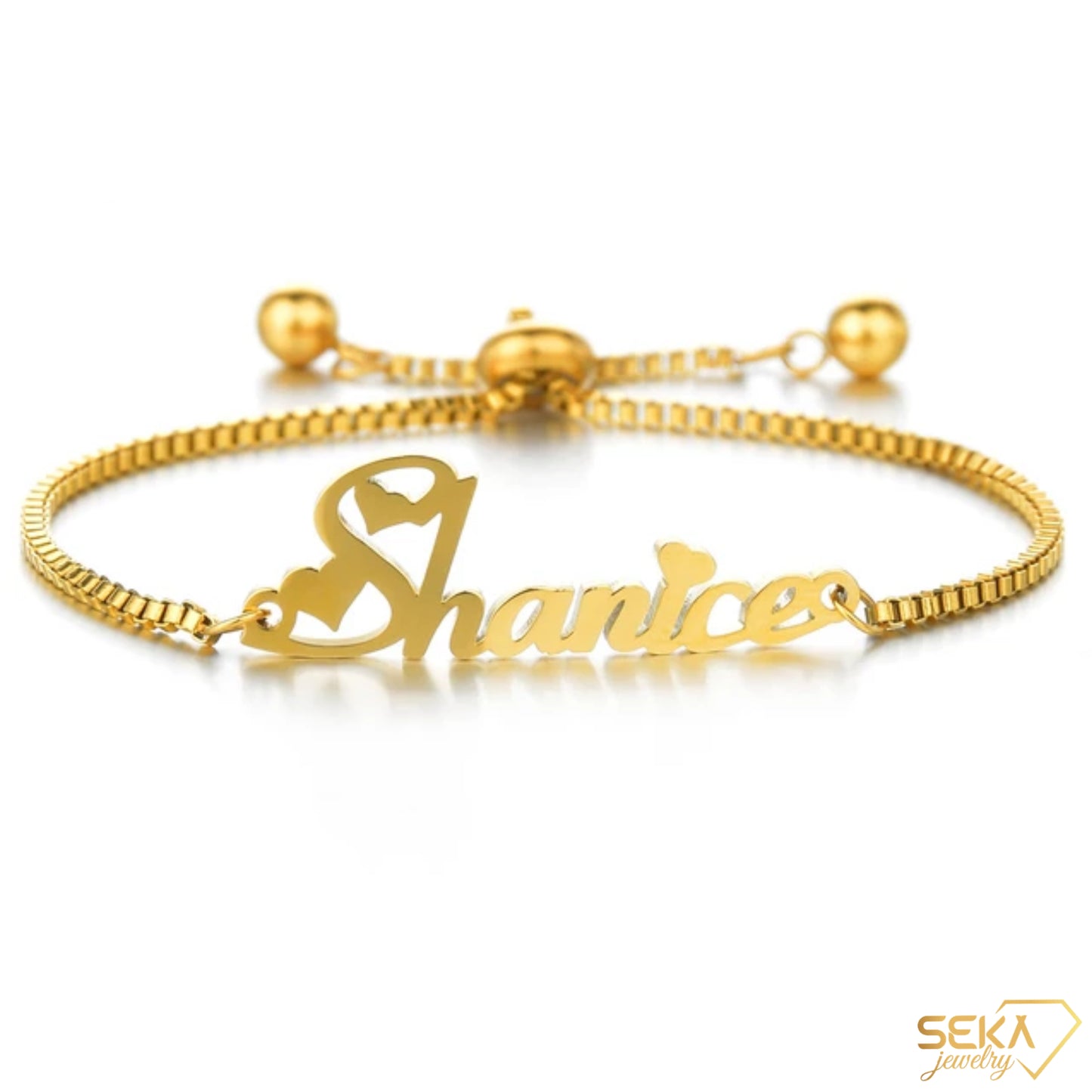 Customized Adjustable Stainless Steel Name Bracelet New Fashion Chain Letter Bracelet For Women Girls