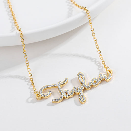 Personalized Name Necklace CZ Crystal